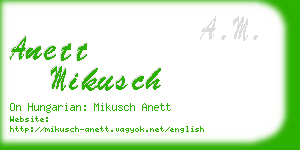 anett mikusch business card